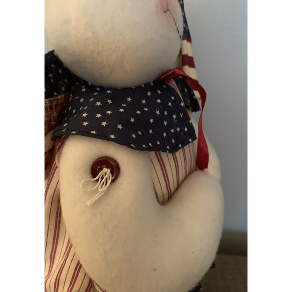 Snow Angel Plush Halo Wings US Flag Patriotic Red White Blue Terry’s Village 14" - Picture 10 of 12
